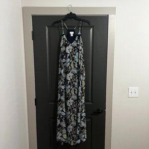 NWT Nicole Miller Blue Floral Maxi Dress